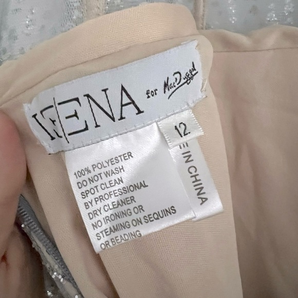 Ieena for Mac Duggal 12 Bustier Crystal Gown 261861 Blue Silver Cinderella - Picture 12 of 16